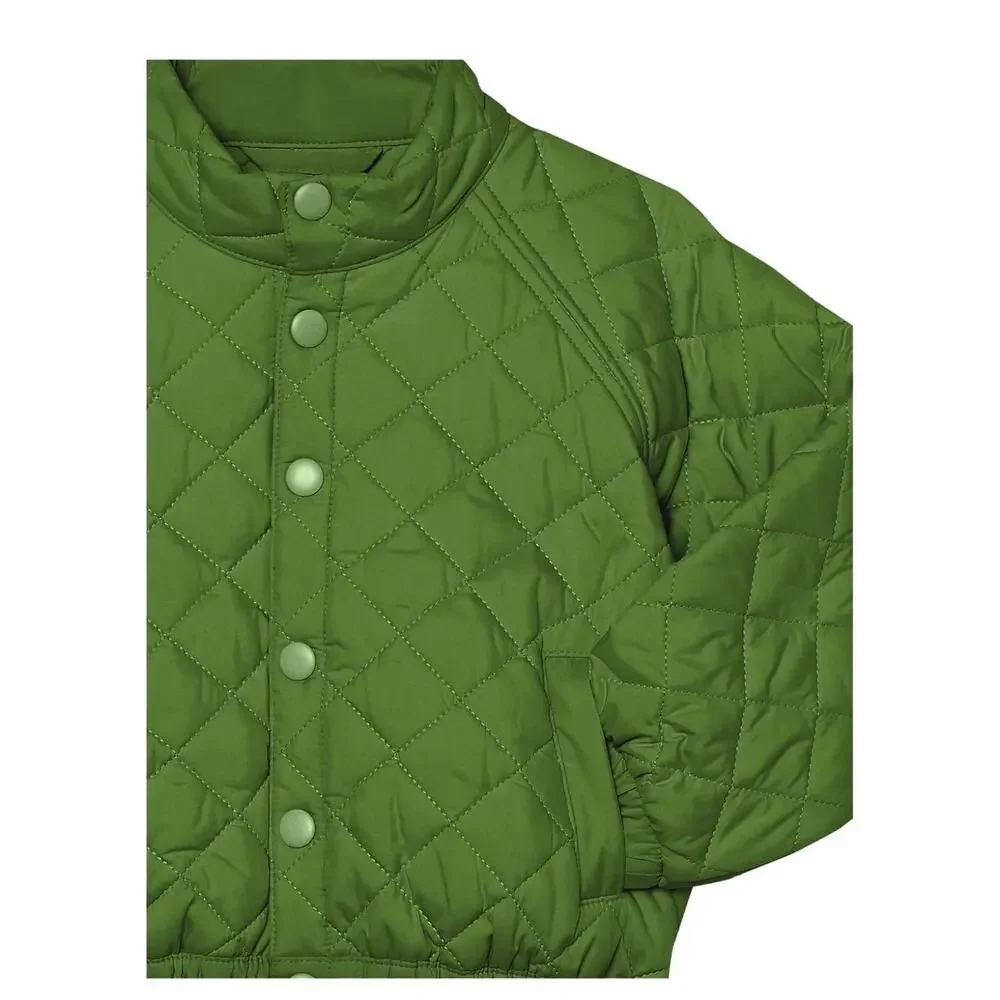 New Amazon Essentials Unisex Kids Lightweight Puffer Jacket Deep Green Size 8